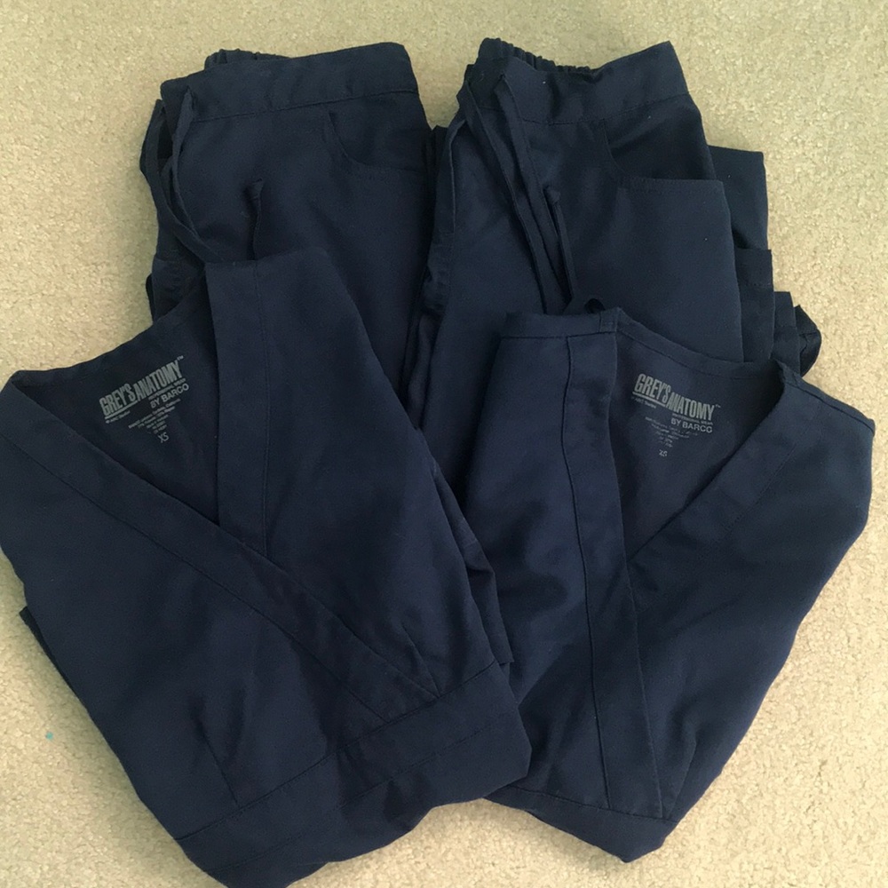 Grey’s Anatomy Navy Scrubs (2 pair XS)